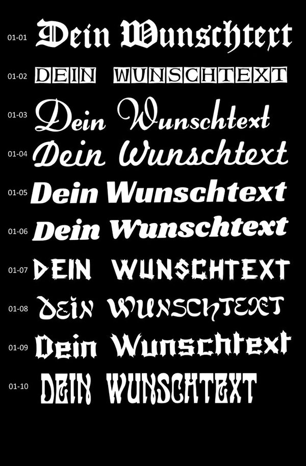 Wunschtext - Aufkleber 2x 20cm"