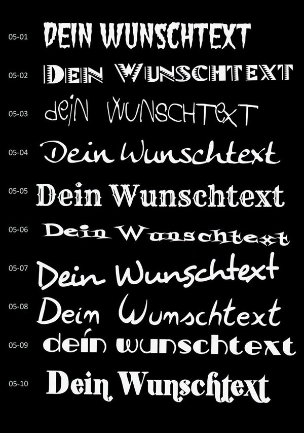 Wunschtext - Aufkleber 2x 20cm"
