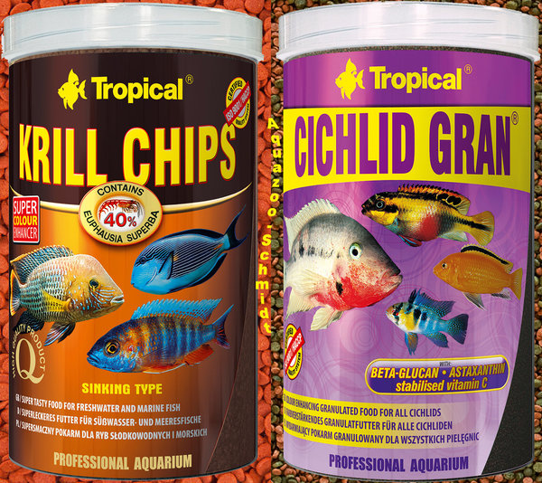 "Tropical Krill Chips & Cichlid Gran je 1000ml"