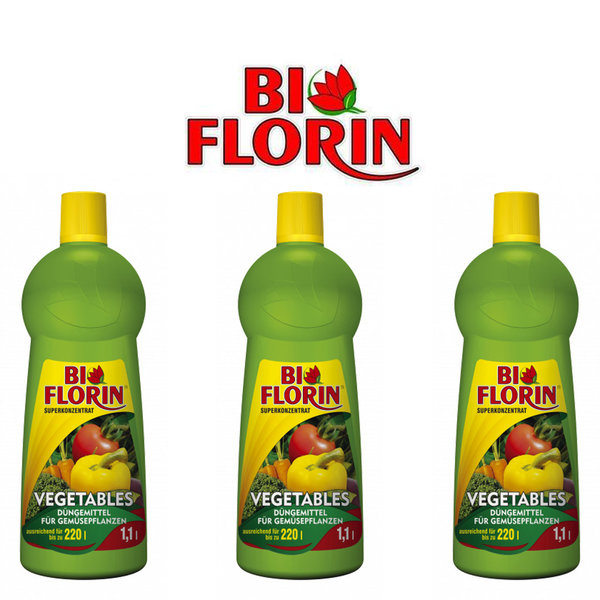 BI FLORIN Vegetables 3x 1100ml Gemüsepflanzendünger