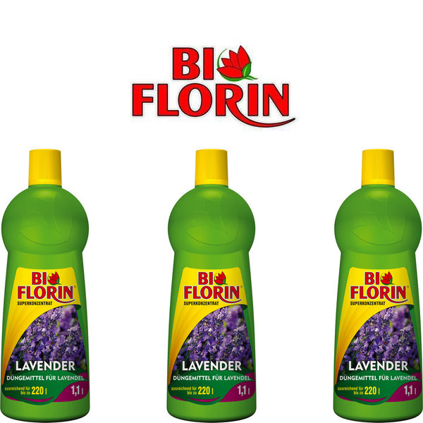 BI FLORIN Lavender 3x 1100ml Pflanzendünger für Lavendel