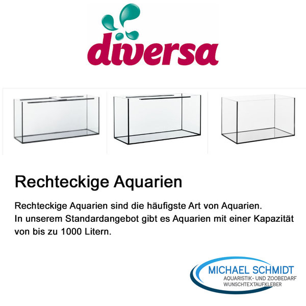 Rechteckige Aquarien 12 Liter bis 960 Liter