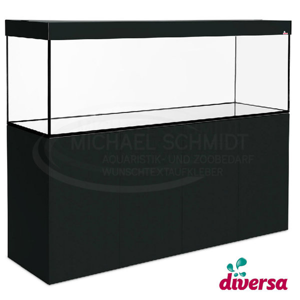 diversa Aquarium-Kombination 200x60x60cm inkl. LED-Beleuchtung und Unterschrank